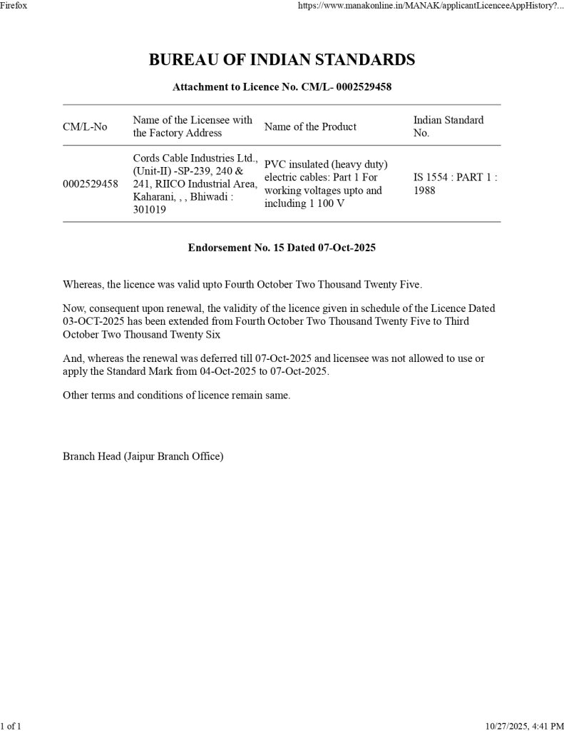 BIS-1554-PART-1-1988 KAHARANI
